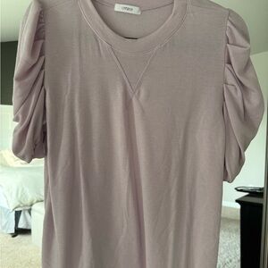 Women's Cherish Puff Sleeve Top - Light Purple Medium